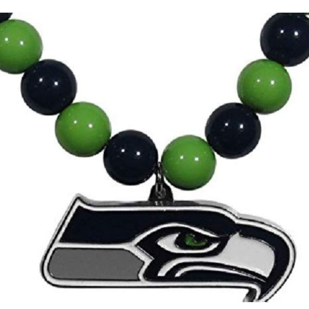 NFL womens Fan Bead Seattle Seahawks Necklace